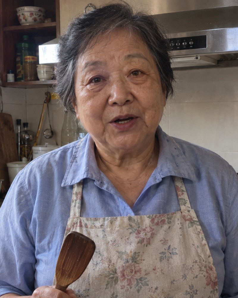 Grandma Wong in her kitchen